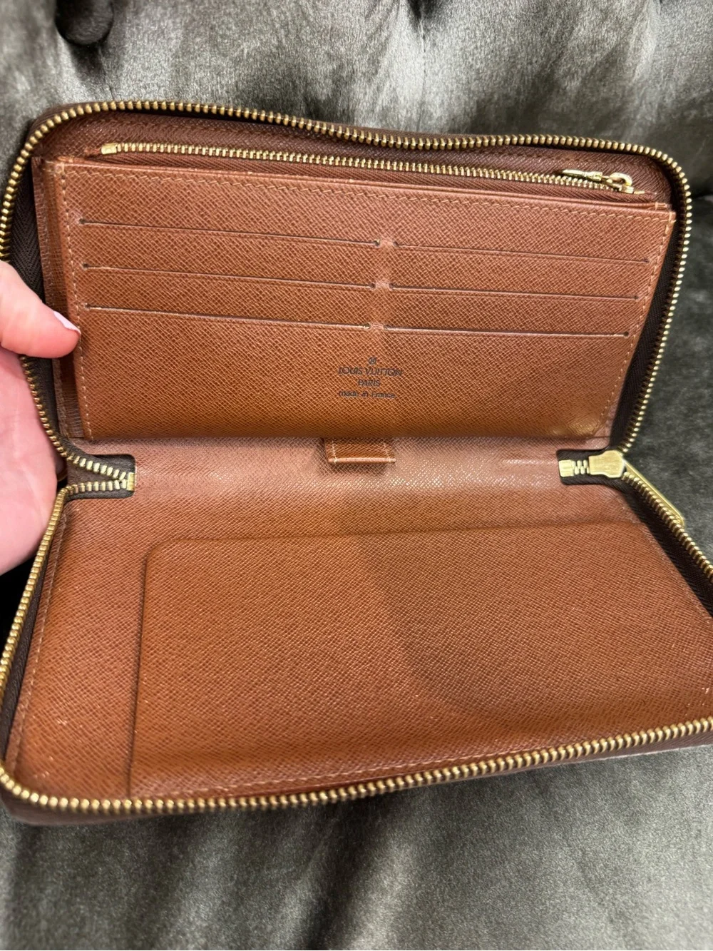 Louis Vuitton large Monogram Zip around accordian wallet